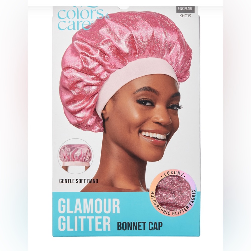 Kiss Colors & Care Glamour Glitter Bonnet Cap size XL